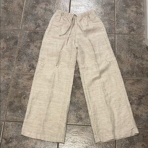 Wilfred lodge pants Light Beige Wide Leg Drawstring Pants